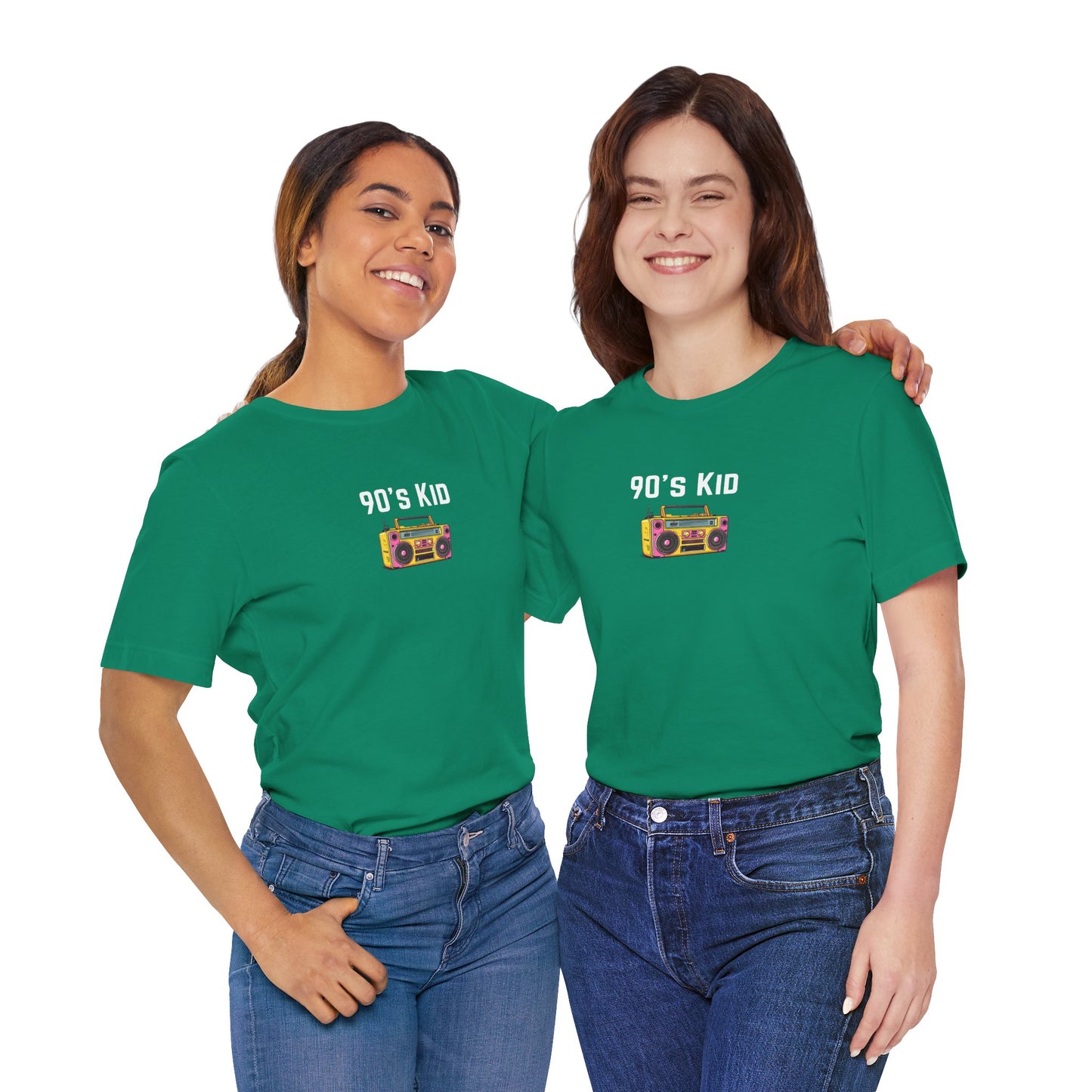 Retro Boombox Tee — 90s Kid Graphic T-Shirt