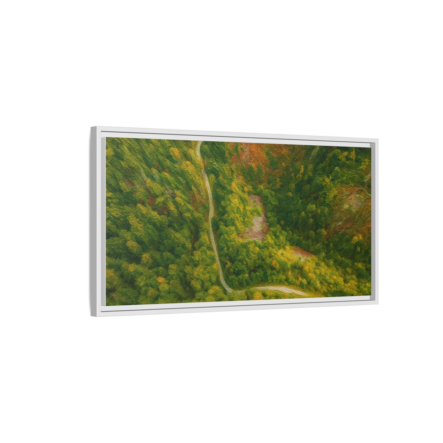 Framed Nature Canvas Art Print, Vibrant Forest Wall Decor, Abstract Landscape Artwork, Home Decoration, Gift for Nature Lovers - TRV