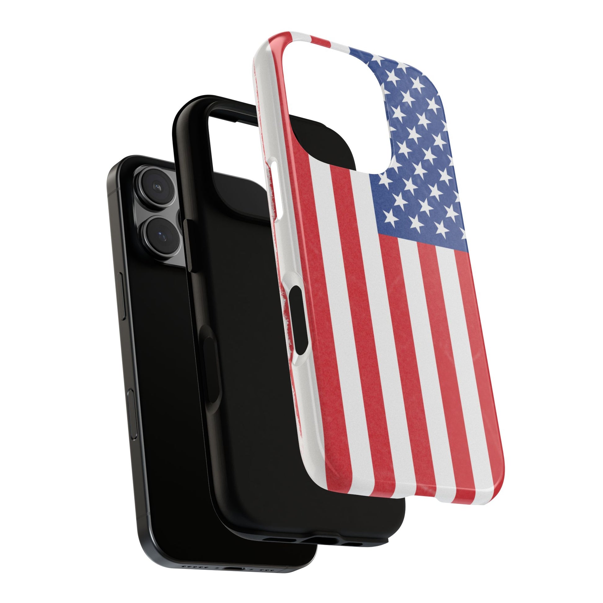 Patriotic Phone Case - Tough Cases for Veterans, USA Lovers, Independence Day, Memorial Day, Flag Design - TRV