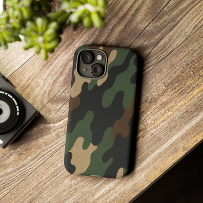 Camouflage Phone Case, Tough Phone Cover, Military Style Accessory, Protective Case for Men, Gifts for Soldiers - TRV