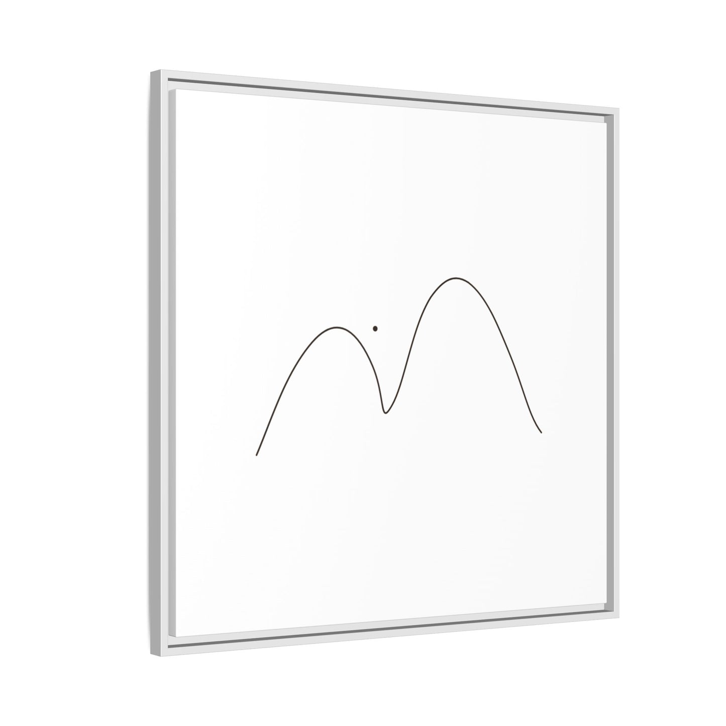 Minimal Line Mountains Matte Canvas Framed