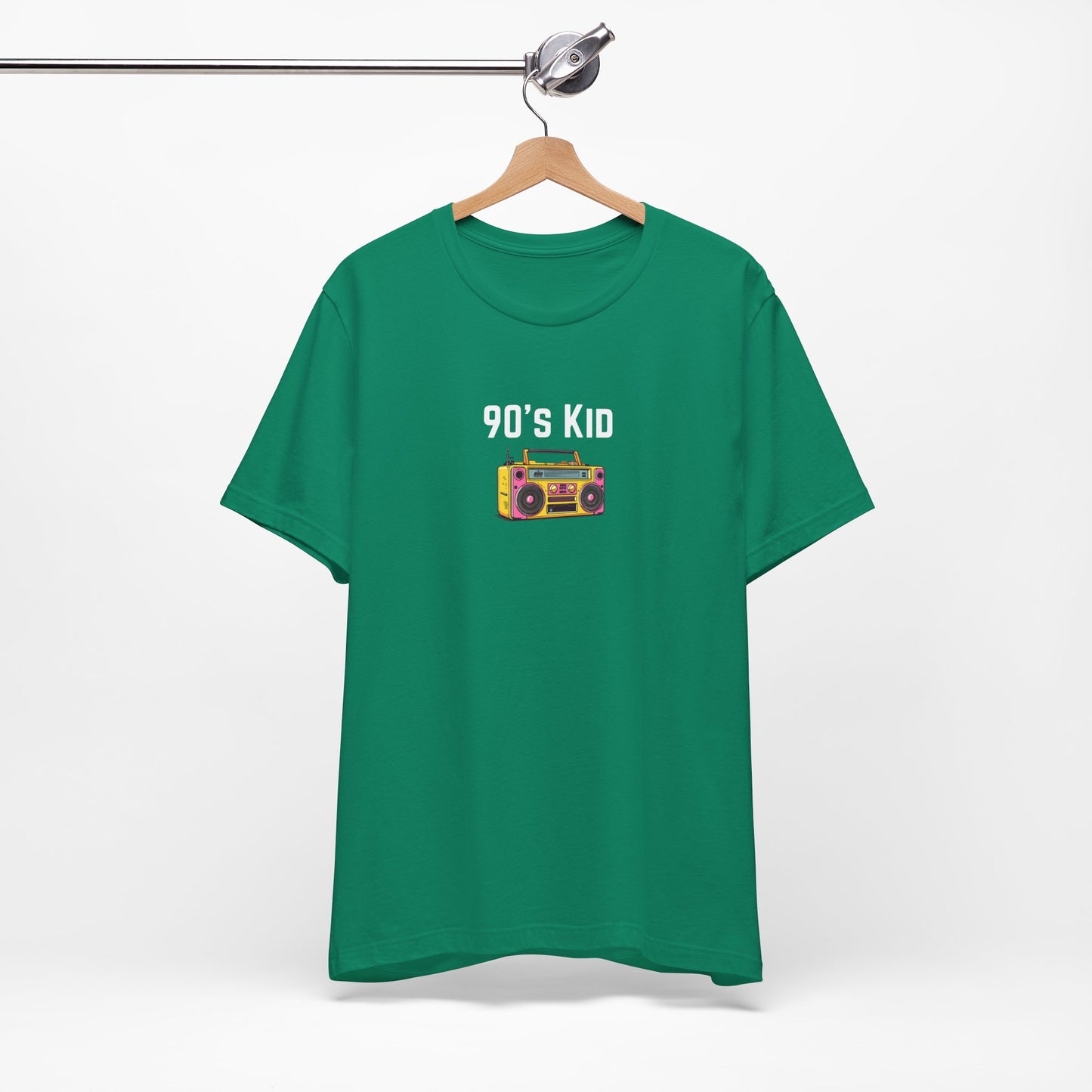 Retro Boombox Tee — 90s Kid Graphic T-Shirt