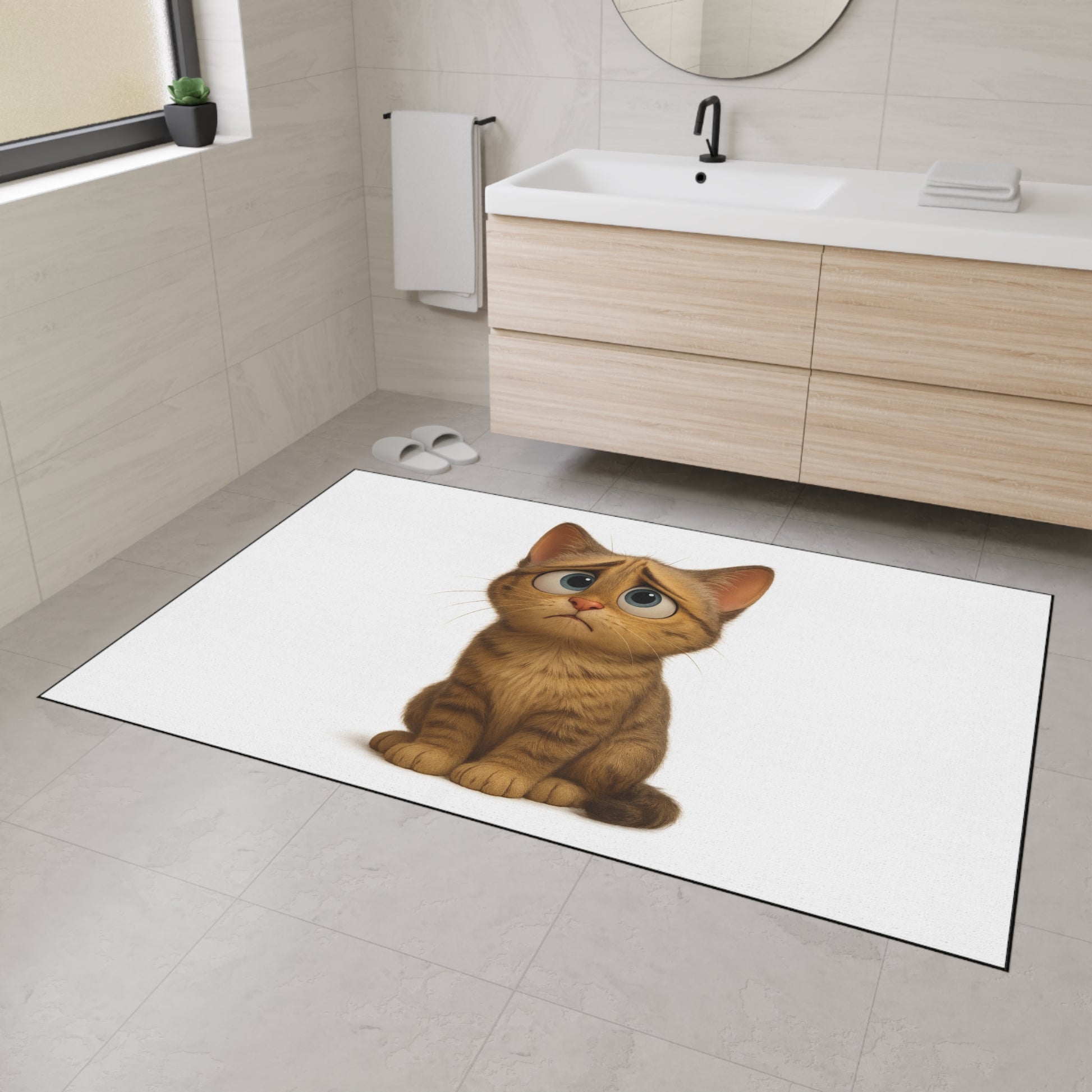 Cute Cat Heavy Duty Floor Mat, Cat Lover Home Decor, Durable Entrance Rug, Cozy Cat Themed Welcome Mat, Pet Friendly Doormat, Fun Gift [...] - TRV
