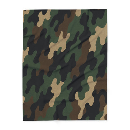 Camouflage Arctic Fleece Blanket for Cozy Comfort, Tactical Gift, Camping Blanket, Home Decor, Outdoor Adventures