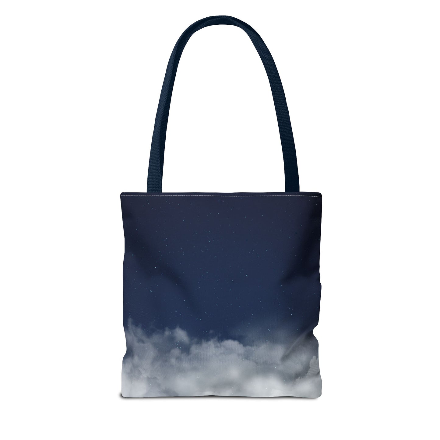 Night Sky Clouds Tote Bag | Starry Navy Ombre - TRV