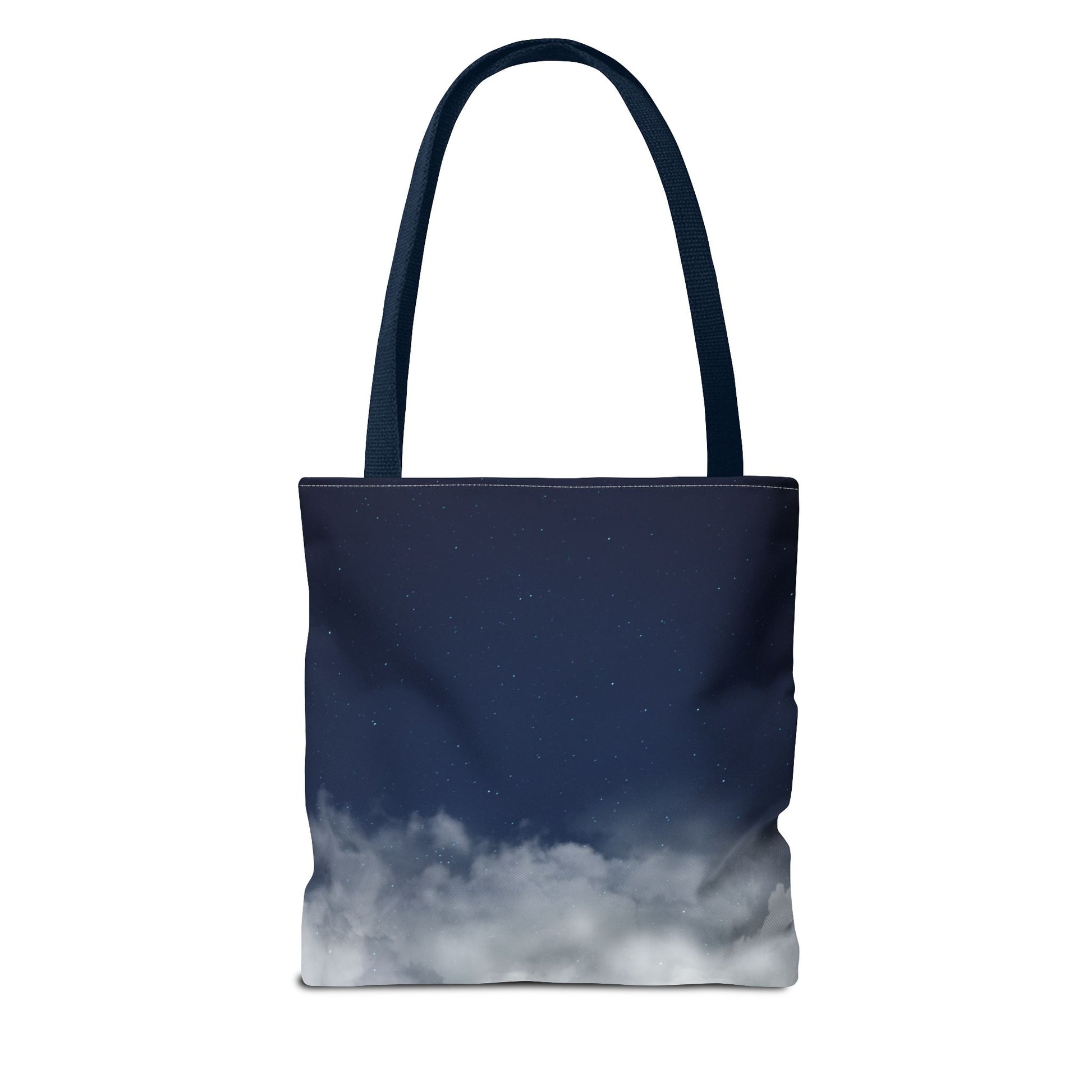 Night Sky Clouds Tote Bag | Starry Navy Ombre - TRV