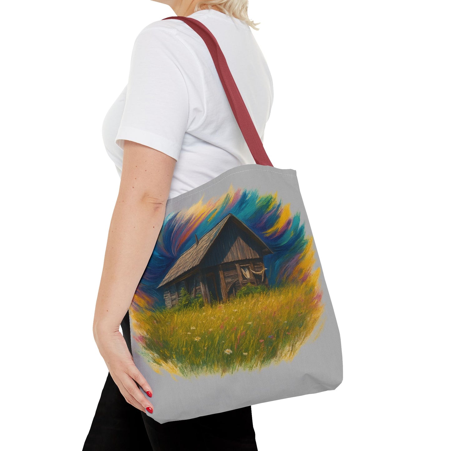 Rustic Charm Tote Bag | Boho Bag | Eco-Friendly Custom Design | Nature Lover Gift | Canvas Purse | Casual Carryall - TRV