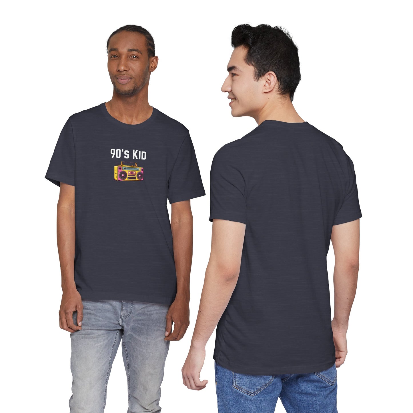 Retro Boombox Tee — 90s Kid Graphic T-Shirt