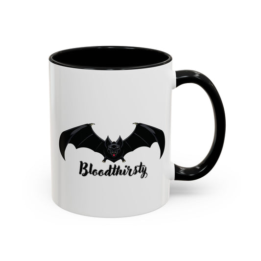Bloodthirsty Bat Coffee Mug - Unique Halloween and Gothic Accents