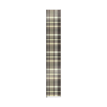 Plaid Stripe Wrapping Paper Roll — Neutral Black & Cream Gift Wrap
