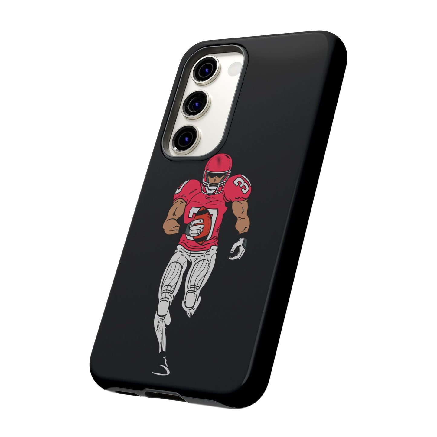 Football Player Tough Phone Case – Protective Black Sports iPhone Case