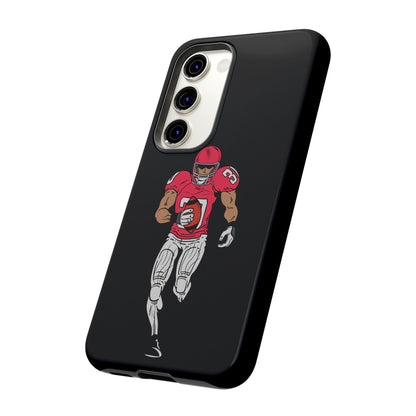 Football Player Tough Phone Case – Protective Black Sports iPhone Case