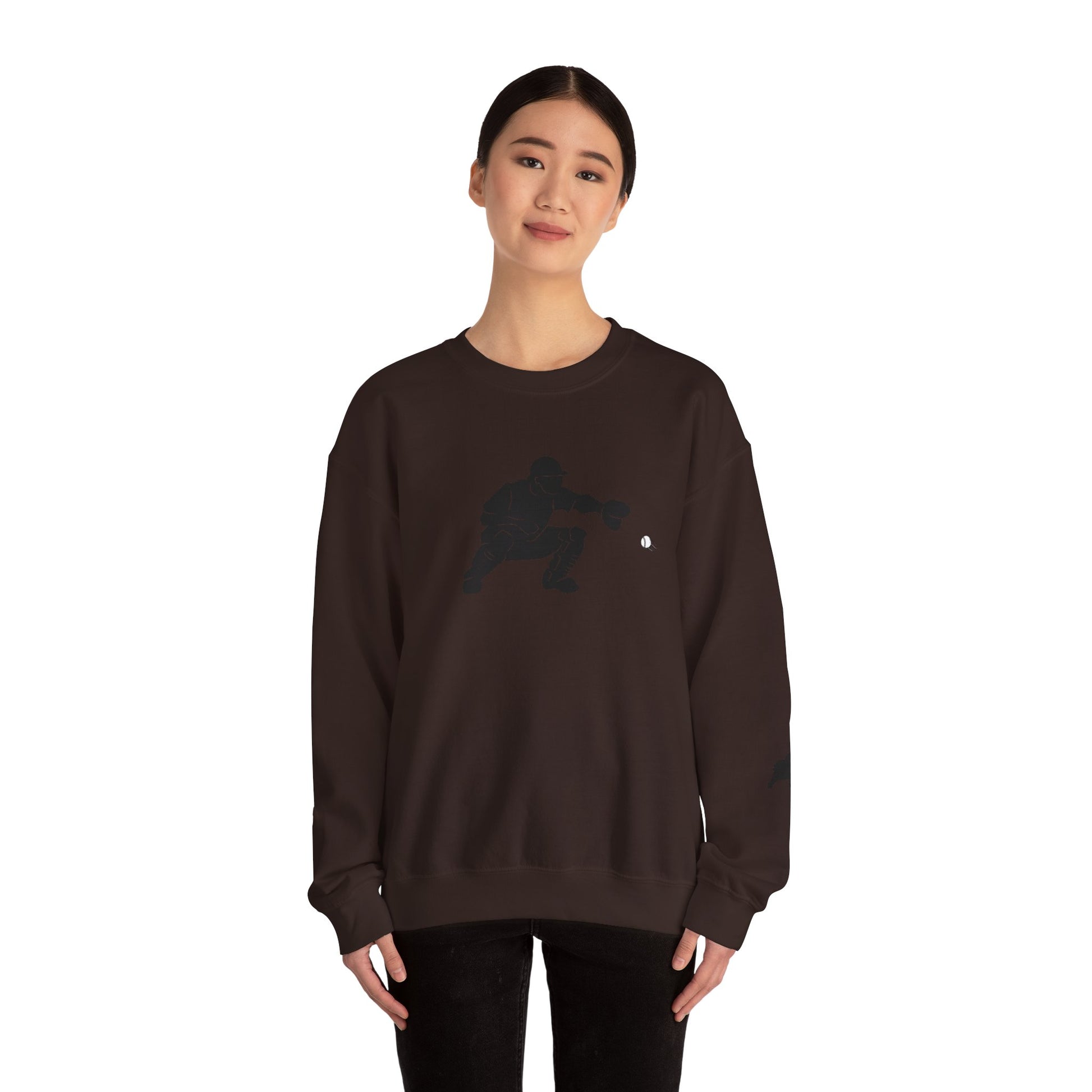 Baseball Catcher Crewneck Sweatshirt | Unisex Sports Apparel | Perfect for Game Days, Gifts, and Casual Wear | Baseball Lover's Gift - TRV