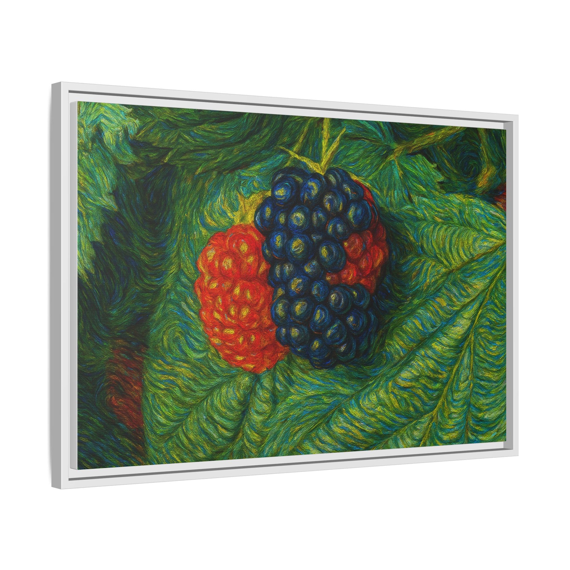 Van Gogh Style Blackberry Canvas Art, Framed Wall Decor, Botanical Print, Summer Home Decor, Gift for Garden Lovers - TRV