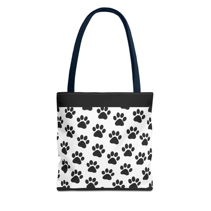 Paw Print Tote Bag, Dog Lover Gift, Shopping Tote, Eco-Friendly Bag, Pet Accessory, Animal Print Carryall - TRV