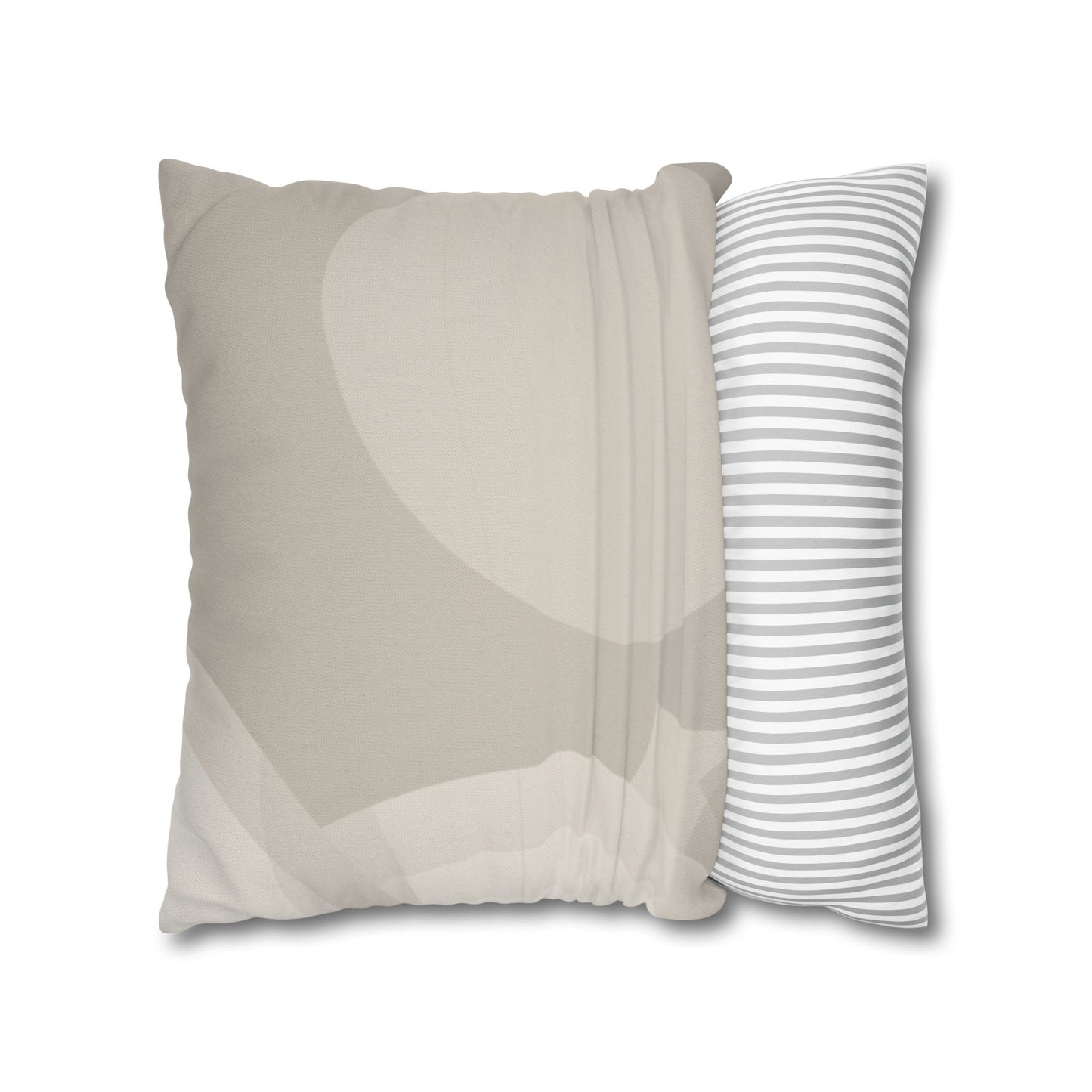 Neutral Abstract Swirl Pillowcase | Square Pillowcase, Spun Polyester