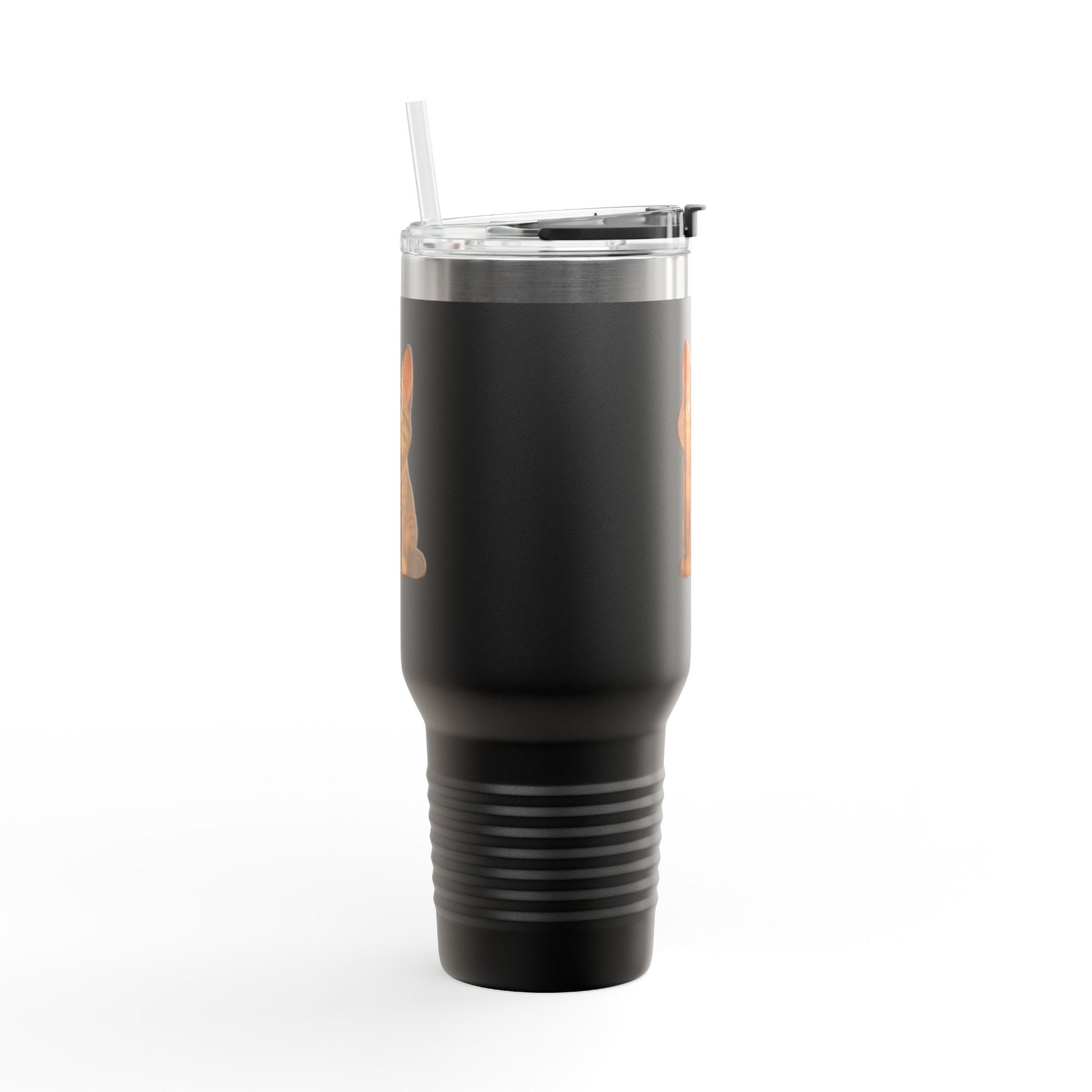Cute Cat Insulated Travel Mug, Perfect for Pet Lovers, 40oz Coffee Cup, Travel Tumbler, Gift for Cat Lovers, Customizable Mug - TRV