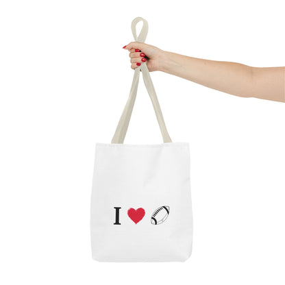 Football Lover's Tote Bag - Perfect for Game Day, Sports Events, Gifts for Fans, Eco-Friendly Carryall, Personal Use, Travel Bag - TRV