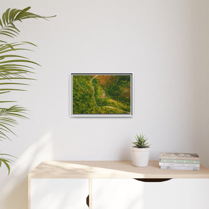 Framed Nature Canvas Art Print, Vibrant Forest Wall Decor, Abstract Landscape Artwork, Home Decoration, Gift for Nature Lovers - TRV