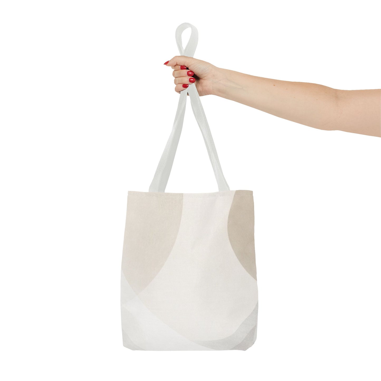 Neutral Abstract Geometric Tote Bag | Minimal Beige Shapes