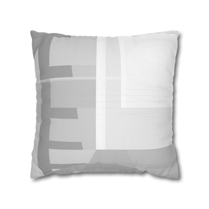 Abstract geometric grid spun polyester pillowcase, modern home decor accent with a stylish printed pattern from Printify.