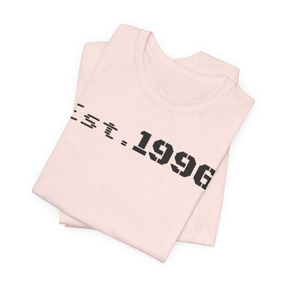 Unisex Jersey Tee - 'Est. 1996' Graphic Shirt, Birthday Gift, Casual Wear, Vintage Style, Retro Fashion, Gift for Him/Her - TRV