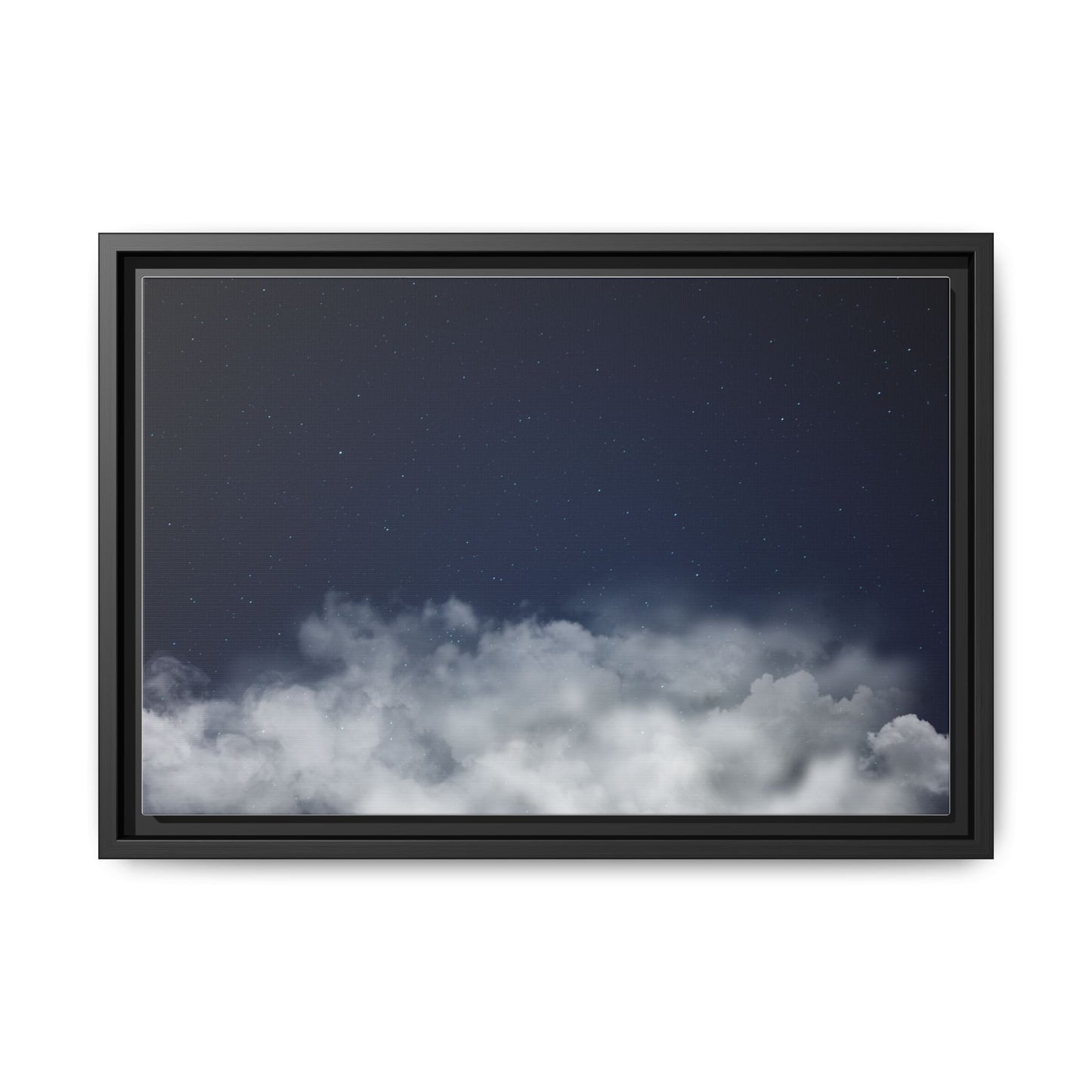 Night Sky Clouds Matte Canvas Framed | Starry Wall Art - TRV