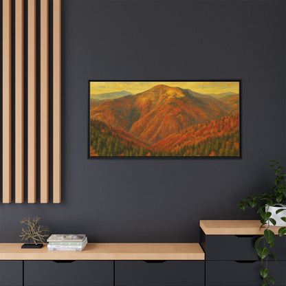 Autumn Landscape Wall Art, Cozy Home Decor, Nature Print, Framed Canvas, Fall Decorations, Gift Idea for Art Lovers - TRV