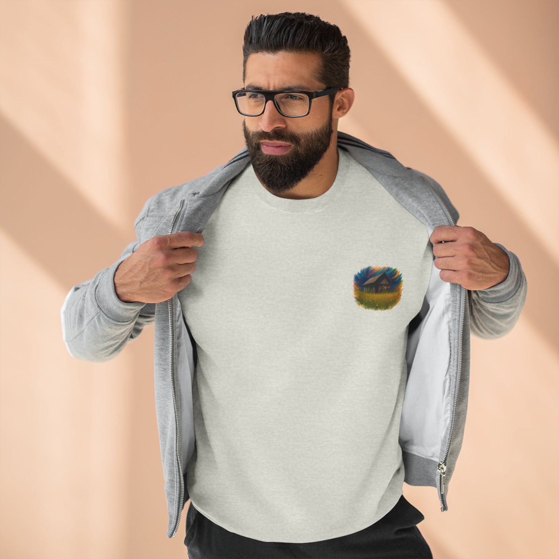 Cozy Dreamers Unisex Crewneck Sweatshirt, Artistic Sweatshirt, Gift for Nature Lovers, Vintage Vibe Apparel, Comfortable Layer, Casual Wear - TRV
