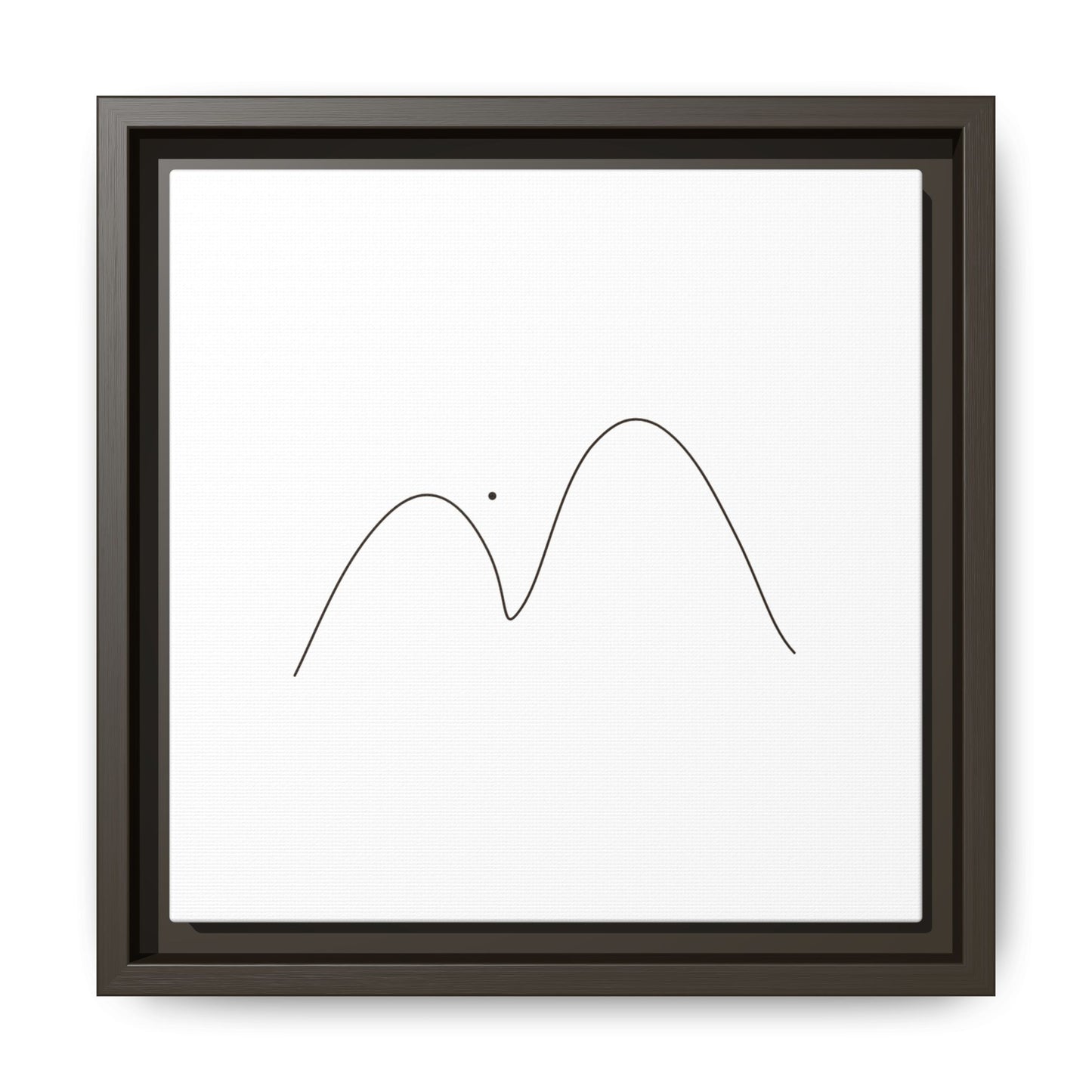 Minimal Line Mountains Matte Canvas Framed