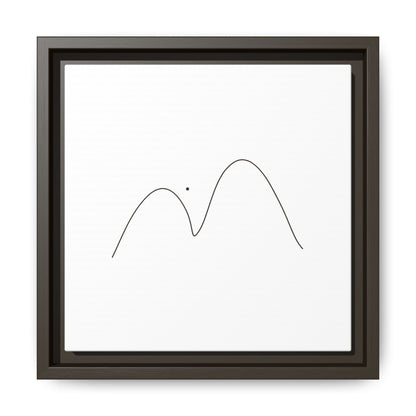 Minimal Line Mountains Matte Canvas Framed