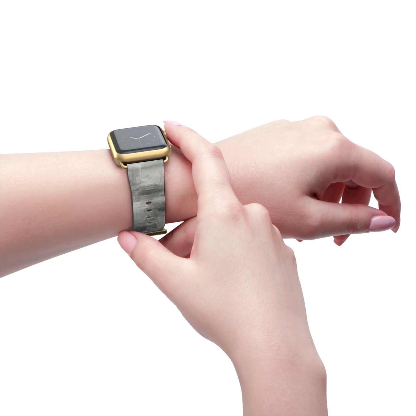 Gray Watercolor Camouflage Watch Band | Neutral Abstract Apple Watch Strap - TRV