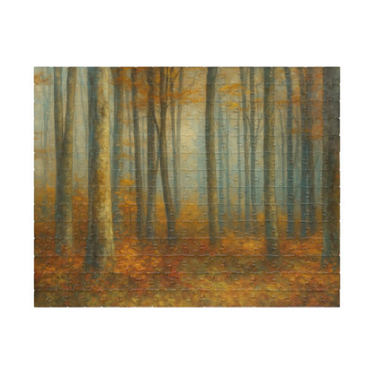 Misty Autumn Forest Puzzle | Woodland Trees Jigsaw - TRV