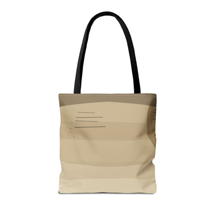 Abstract Neutral Waves Tote Bag | Geometric Circle Pattern