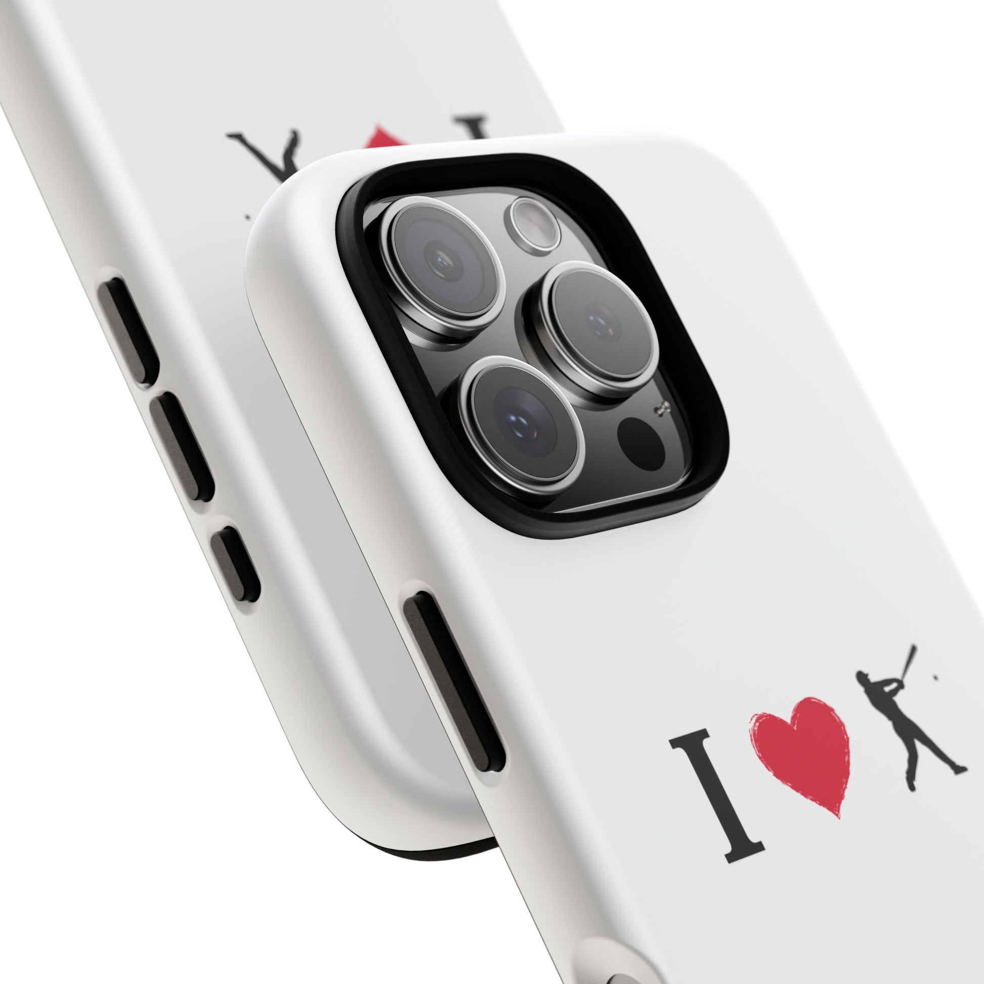 Baseball Love Phone Case, Tough Cases for Sports Lovers, i Heart Baseball Protection, Gift for Players, Cute Sports Case - TRV