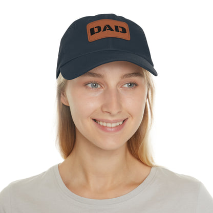 Stylish Dad Hat with Leather Patch | Perfect Gift for Fathers Day, Casual Wear, Dad's Birthday, Outdoor Activities