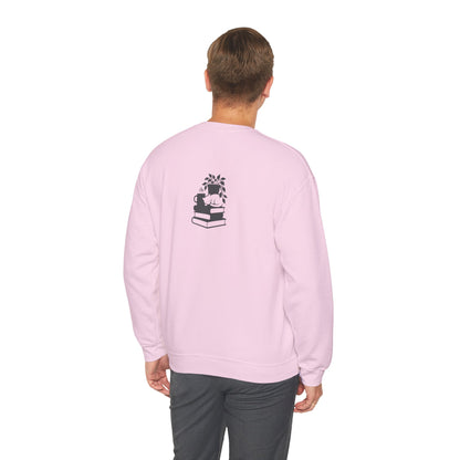 Stack of Books with Mug and Plant Sweatshirt | Cozy Reading Crewneck