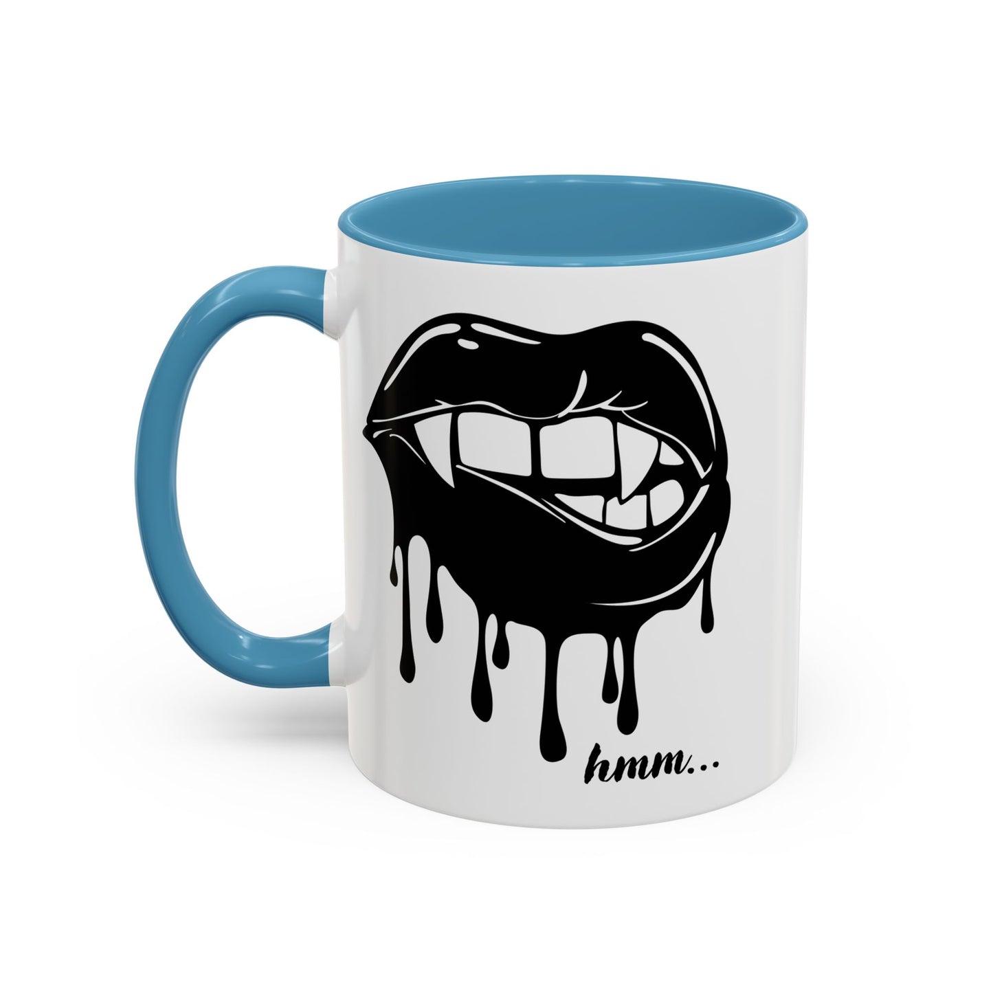 Dripping Lip Coffee Mug – "hmm..." Accent Ceramic Mug (11/15oz)