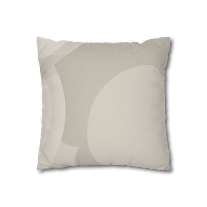 Neutral Abstract Swirl Pillowcase | Square Pillowcase, Spun Polyester