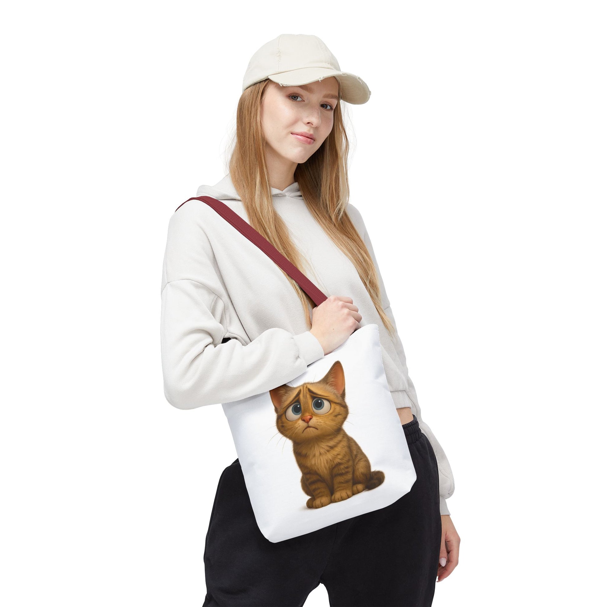 Cute Cat Tote Bag, Animal Lover Gift, Shopping Tote, Reusable Bag, Cute Merchandise, Eco-Friendly Gift - TRV