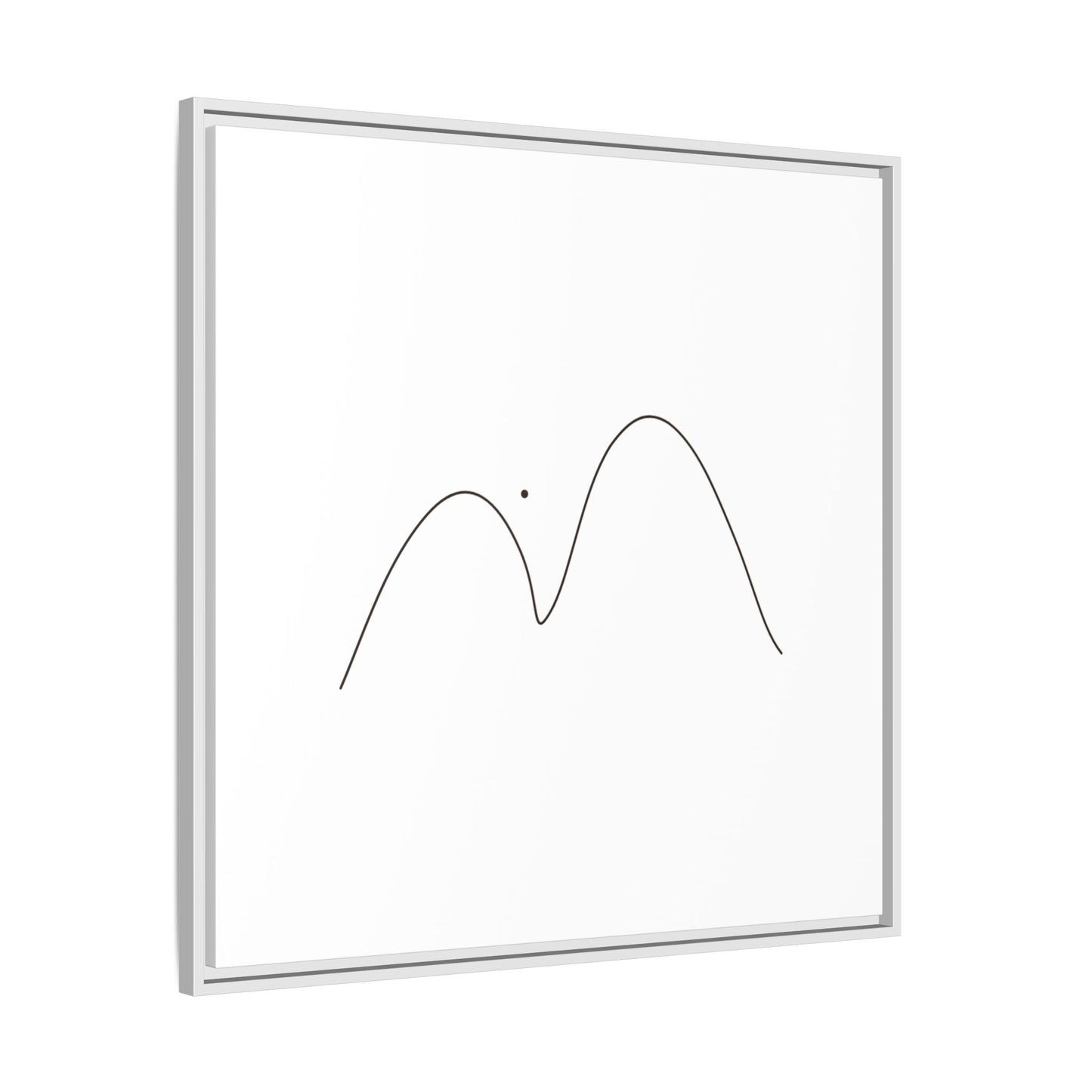 Minimal Line Mountains Matte Canvas Framed