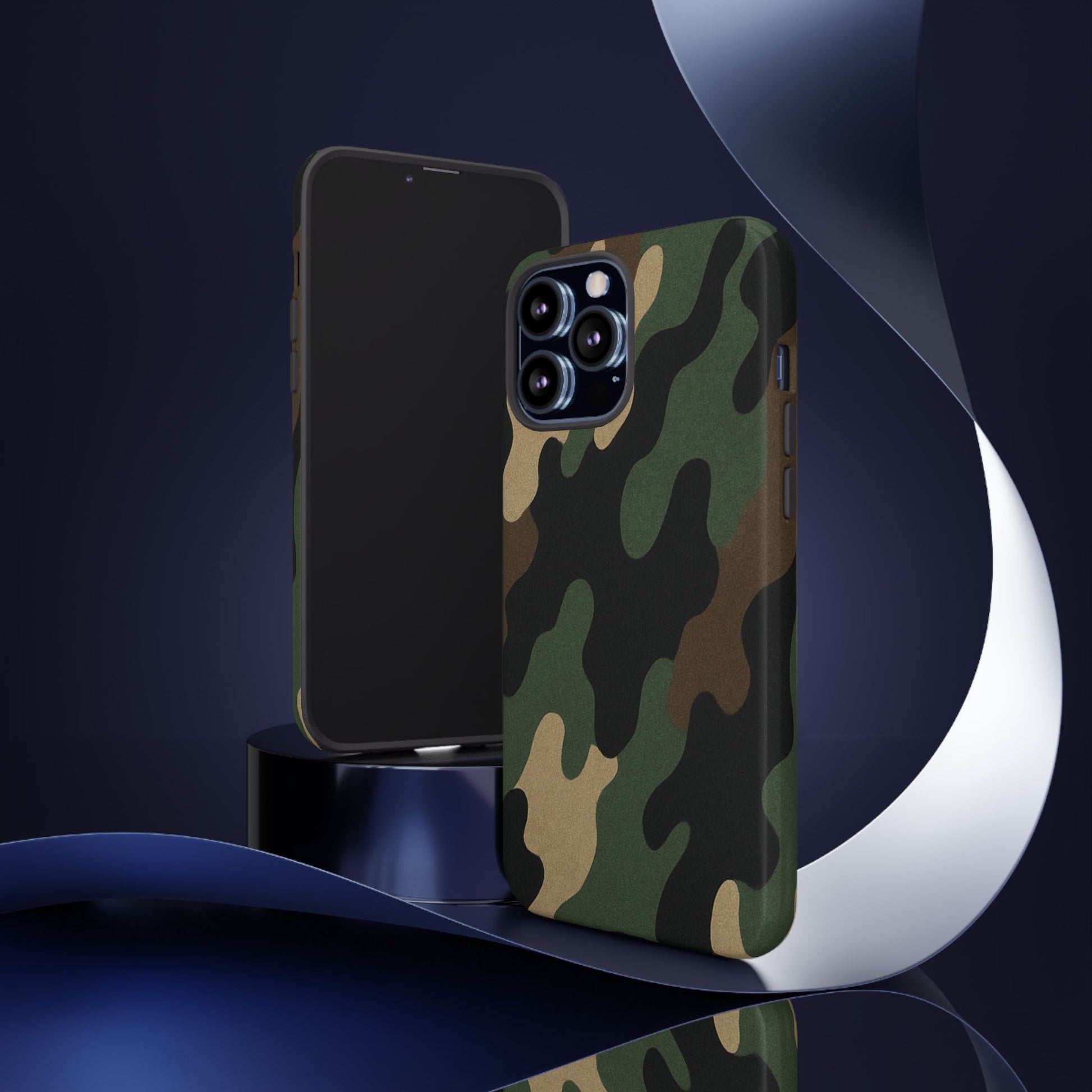Camouflage Phone Case, Tough Phone Cover, Military Style Accessory, Protective Case for Men, Gifts for Soldiers - TRV