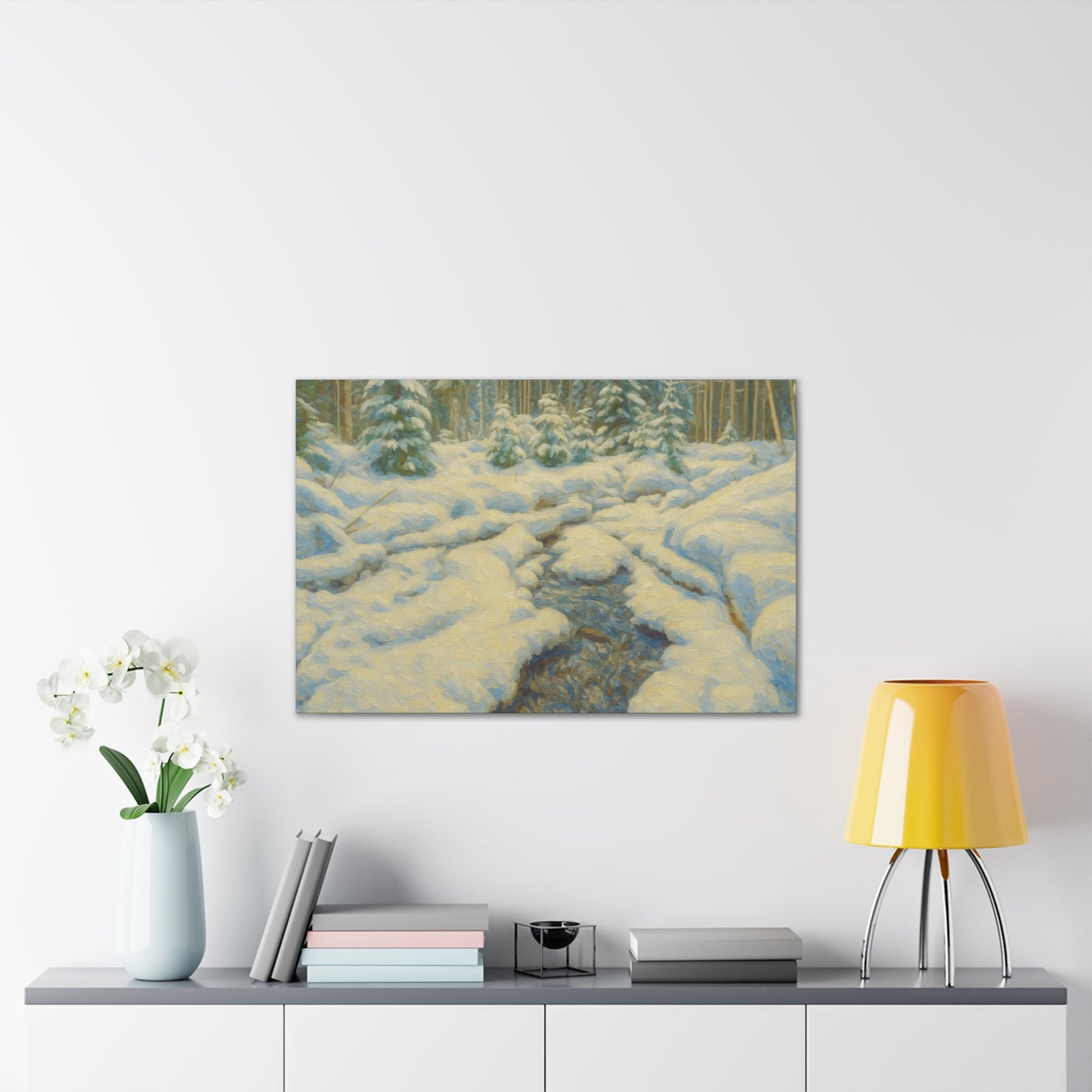 Winter Wonderland Canvas Art, Cozy Home Decor, Winter Landscape Wall Art, Nature Print, Holiday Gift Idea