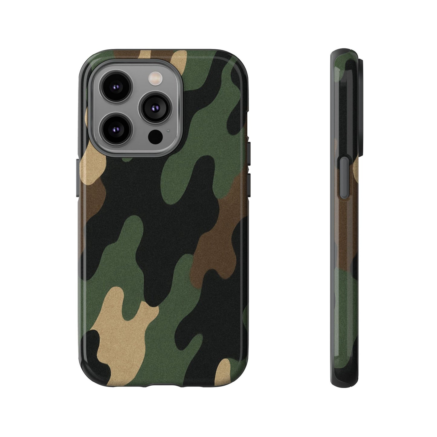 Camouflage Phone Case, Tough Phone Cover, Military Style Accessory, Protective Case for Men, Gifts for Soldiers - TRV
