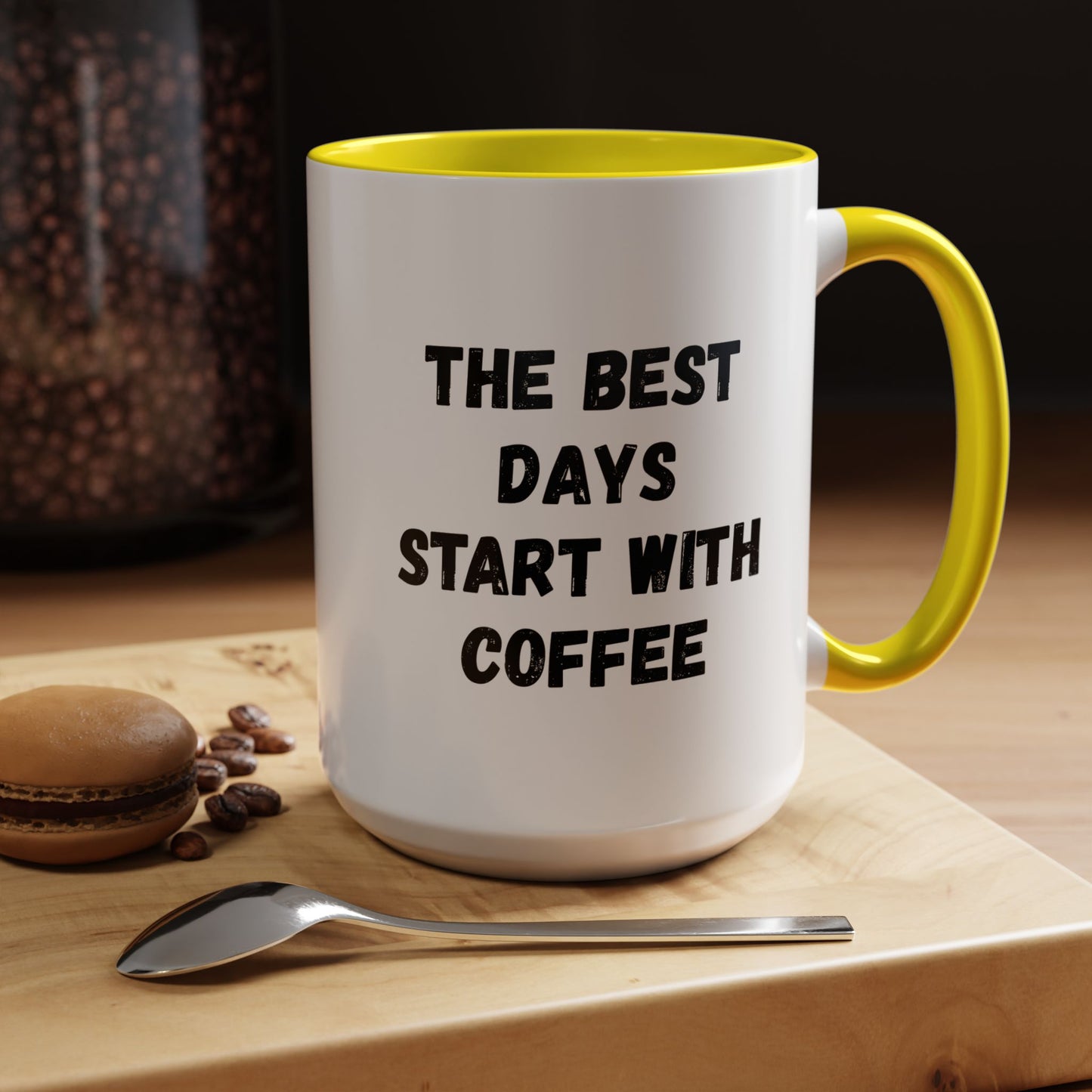 Inspirational Coffee Mug - The Best Days Start With Coffee - Gift for Coffee Lovers, Office Decor, Kitchenware, Birthday Gift, Motivational