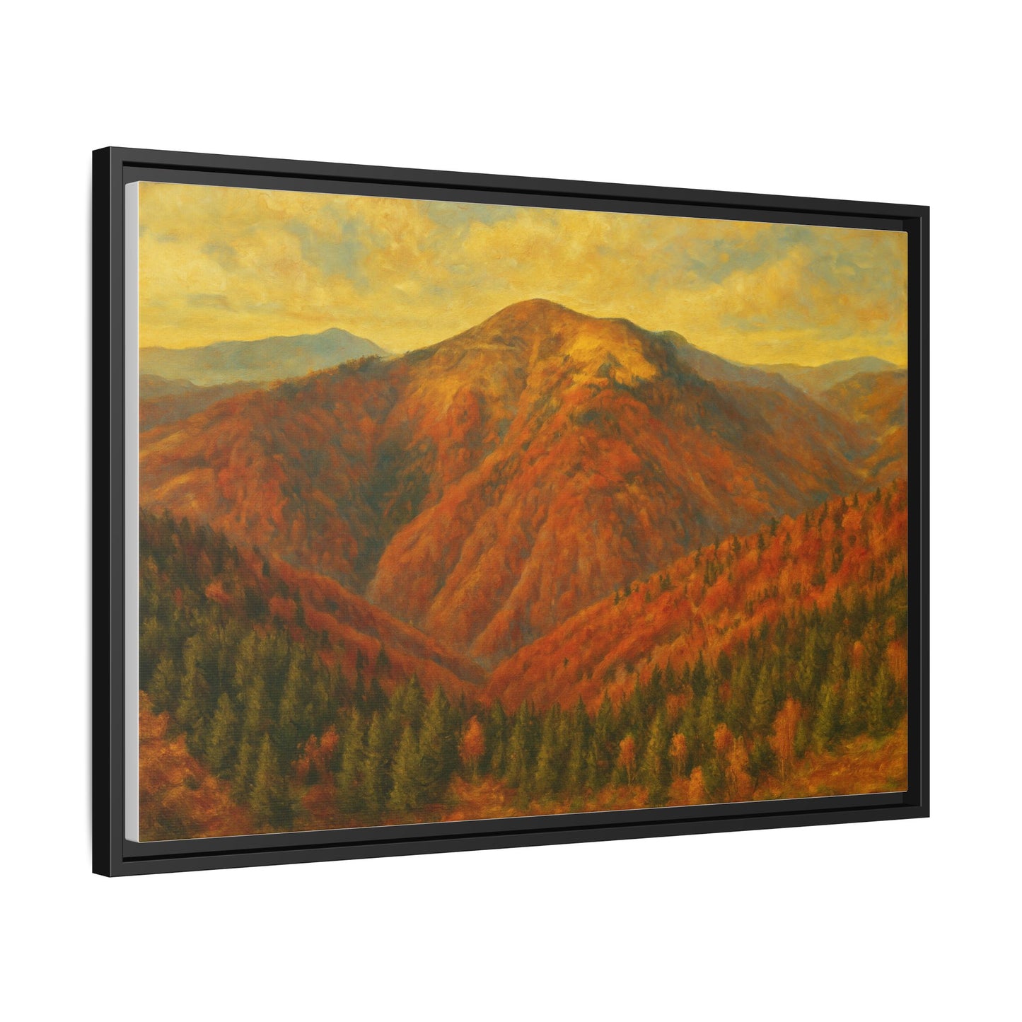 Autumn Landscape Wall Art, Cozy Home Decor, Nature Print, Framed Canvas, Fall Decorations, Gift Idea for Art Lovers - TRV