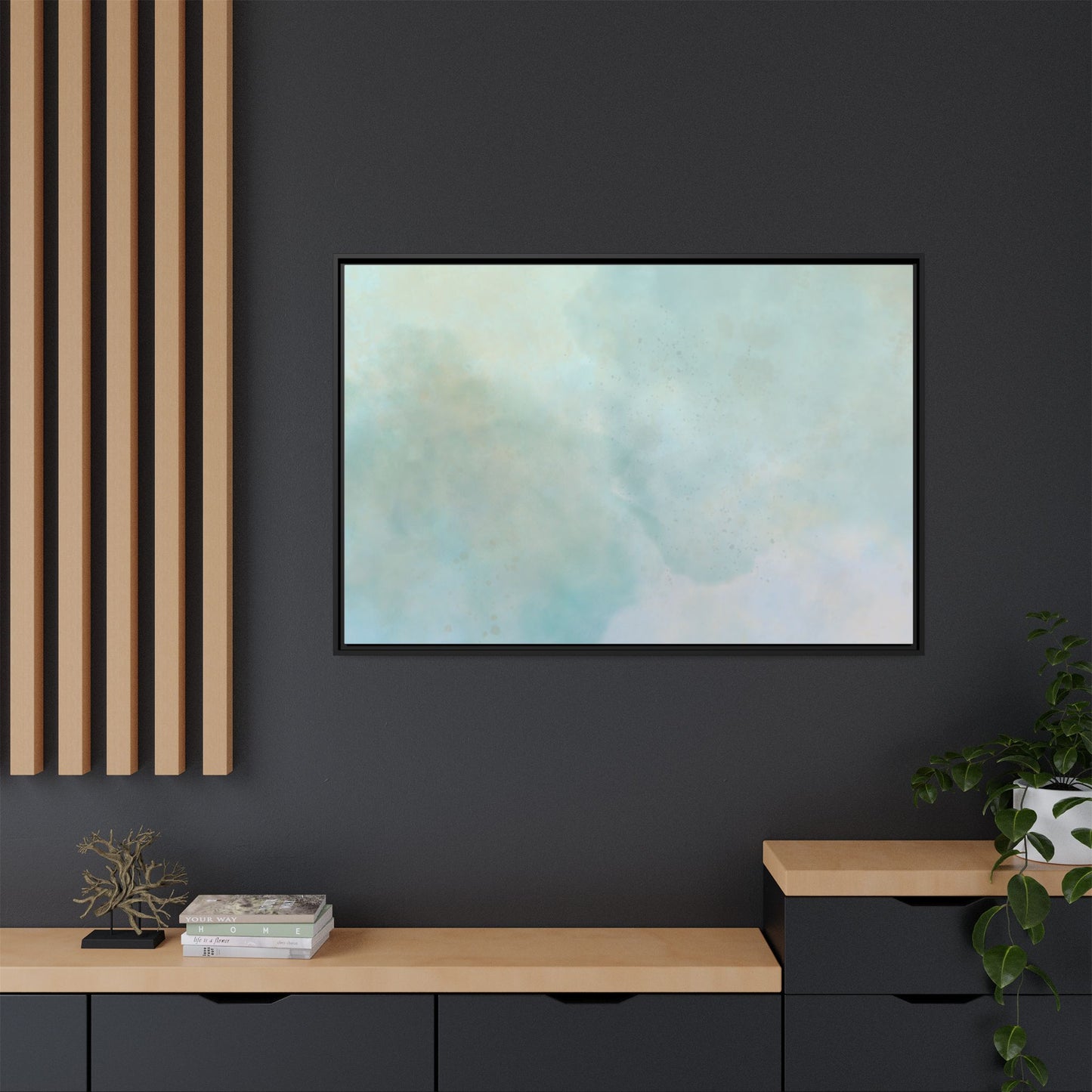 Soft Abstract Pastel Watercolor Matte Canvas