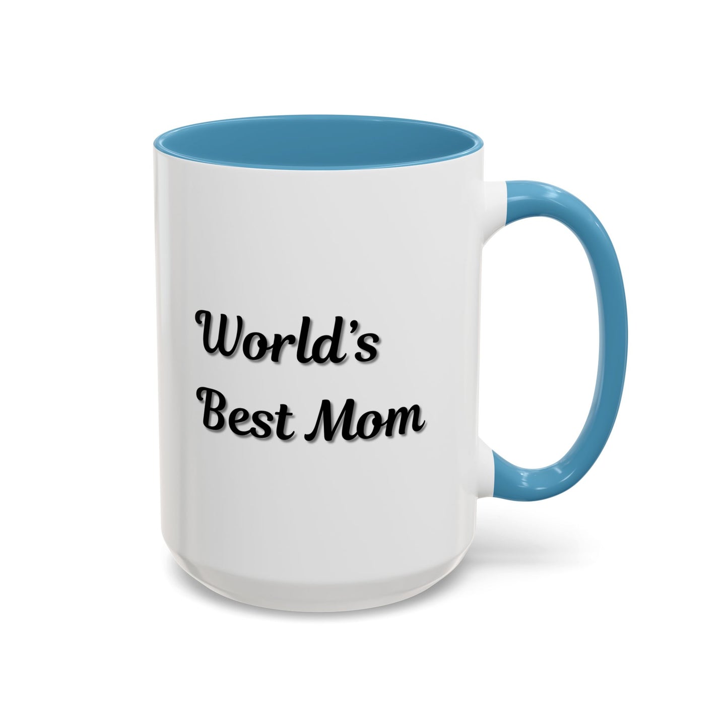 World's Best Mom Accent Coffee Mug - 11oz & 15oz - Perfect Gift for Mother's Day