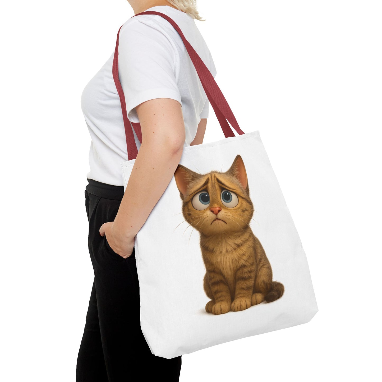 Cute Cat Tote Bag, Animal Lover Gift, Shopping Tote, Reusable Bag, Cute Merchandise, Eco-Friendly Gift - TRV