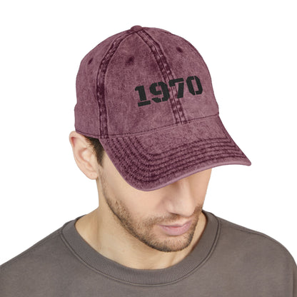Vintage Embroidered Cap, Retro Baseball Hat, 70s Style Headwear, Gift for Dad, Casual Fashion Accessory - TRV